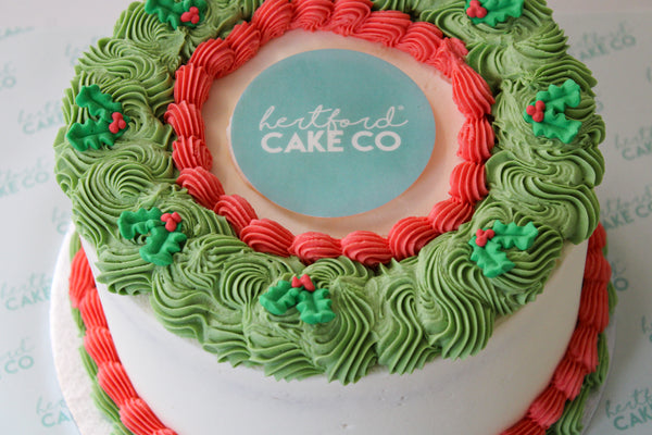 Xmas Wreath Logo Cake