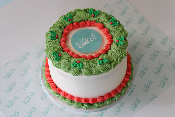 Xmas Wreath Logo Cake