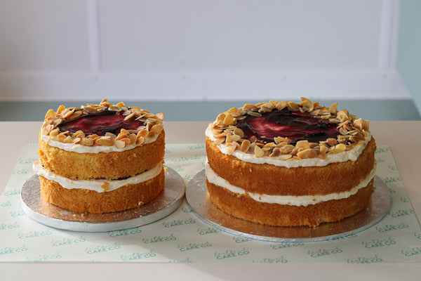 Almond Cherry Bakewell Layer Cake