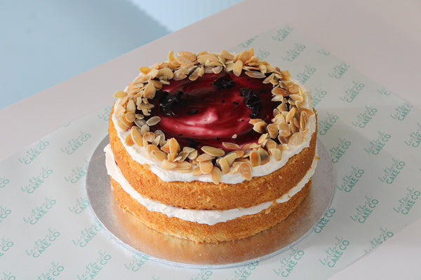 Almond Cherry Bakewell Layer Cake