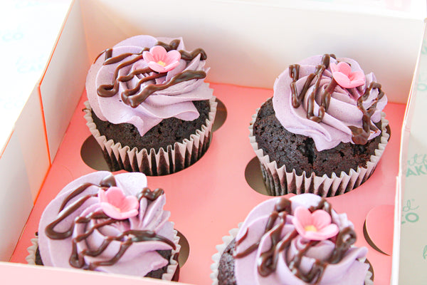 Mother's Day Belgian Chocolate Fudge Cupcakes