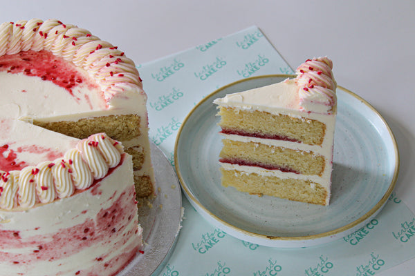 Raspberry Ripple Celebration Cake - 8 Inch